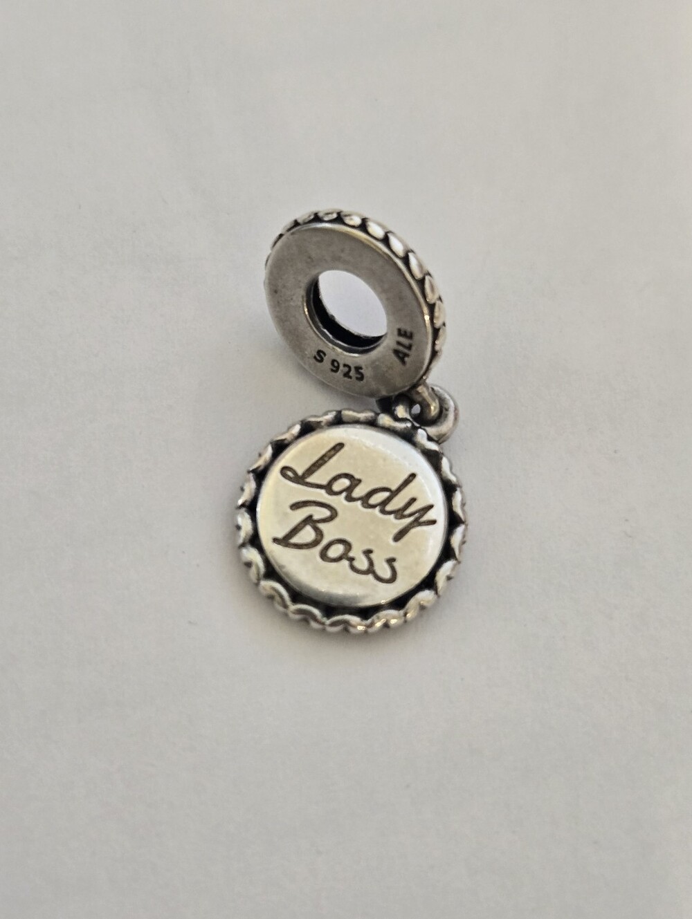 Lady Boss Sterling Silver Charm Pendant